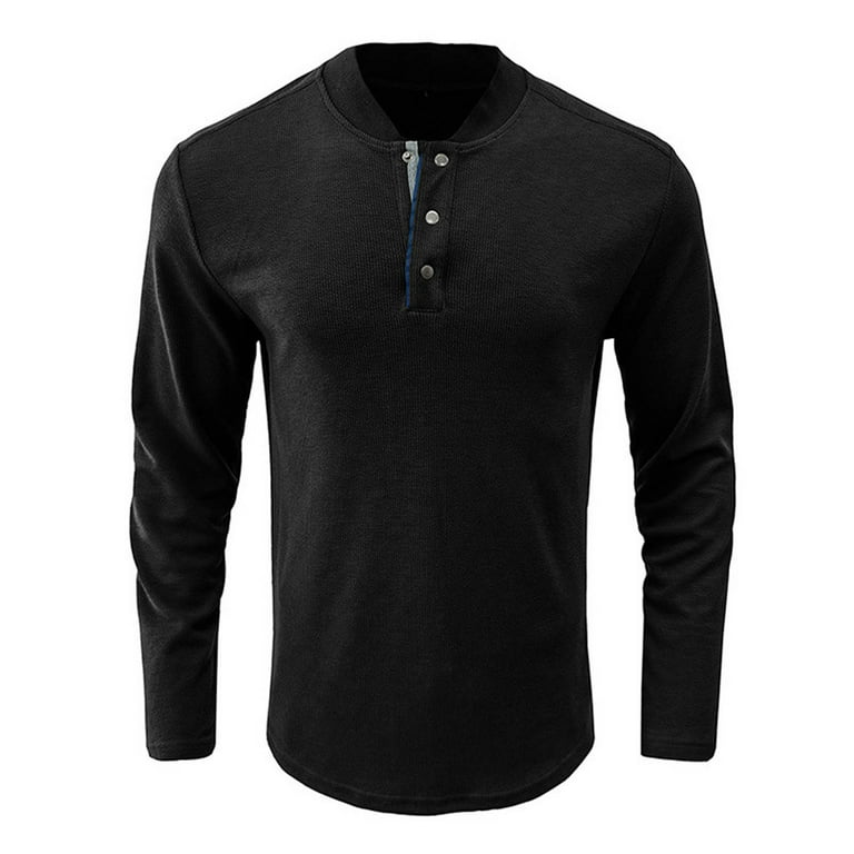 Men's Fashion Fit T Shirt Standard-fit Floral Spring Clothes for Men Crew  Neck Henley Long Sleeve Shirts for Men Plain Holiday Quick Dry New Year  Tshirts top Men's Football Training Shirts Blue 
