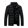 thumbnail image 1 of Hfyihgf Men's Plus Size Thicken Winter Coat Warm Lightweight Cotton Padded Down Jacket Full Zip Up Bubble Puffer Coats Outwear(z1-Black,XL), 1 of 3