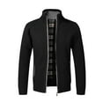 thumbnail image 1 of Hfyihgf Men's Shawl Collar Cardigans Sweaters Winter Casual Slim Fit Full Zip Long Sleeve Solid Color Knit Sweater Coats with Pockets(Black,L), 1 of 4