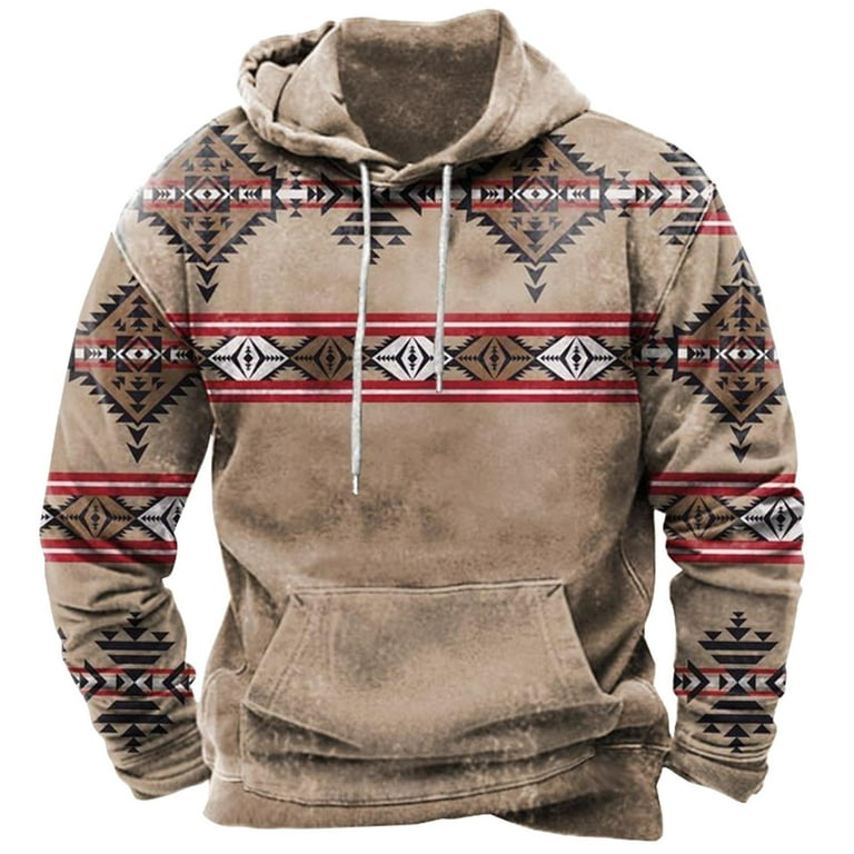 Western aztec pullover mens discount