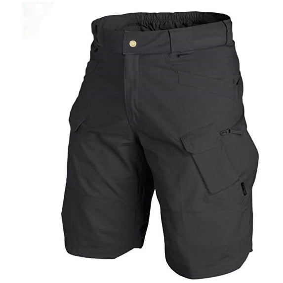 Hfyihgf Mens Hiking Cargo Shorts Quick-Dry Outdoor Athletic Short Travel Golf Tactical Short for Men with Multipocket(Gray,L)