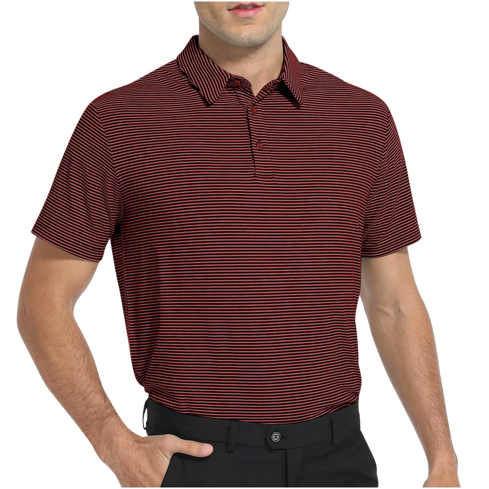 Hfyihgf Mens Striped Summer Shirt Casual Button Down Short Sleeve Beach