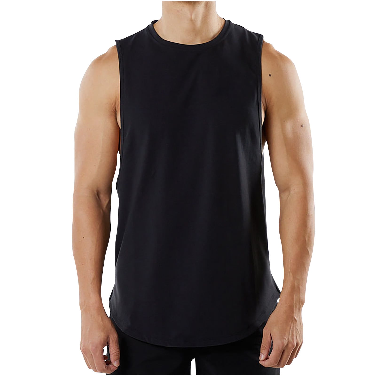Hfyihgf Mens Workout Cut Off Shirts Athletic Muscle Shirt Bodybuilding Fitness Tank Tops