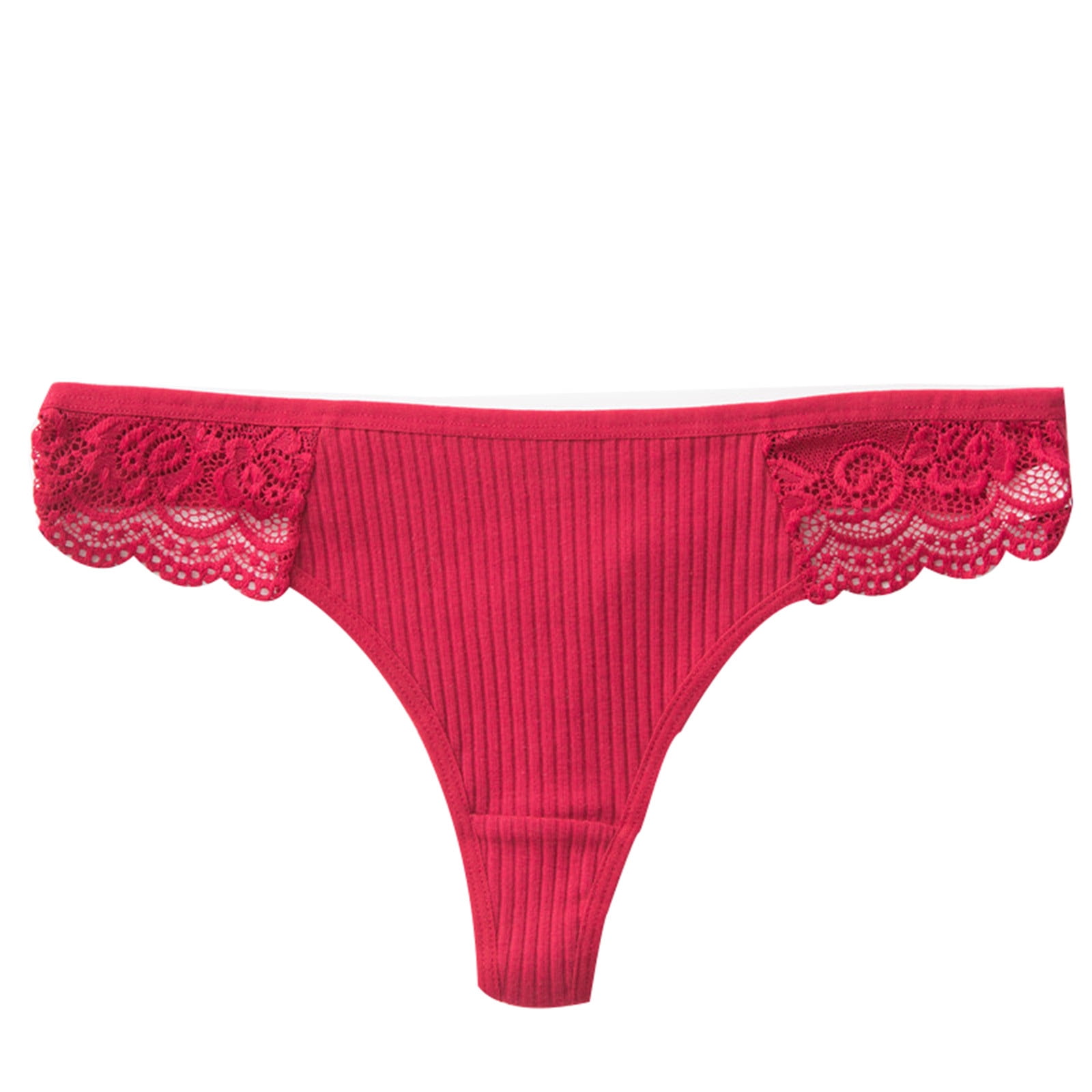 Hfyihgf No Show Panties for Women Seamless TBack Lace Triangle Low
