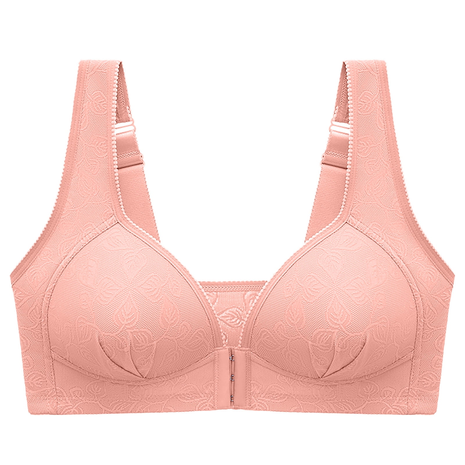 Bras for Women Front Closure Wireless Full Coverage Push Up Bras Stripes  Adjustable Straps Wirefree Bras at  Women's Clothing store