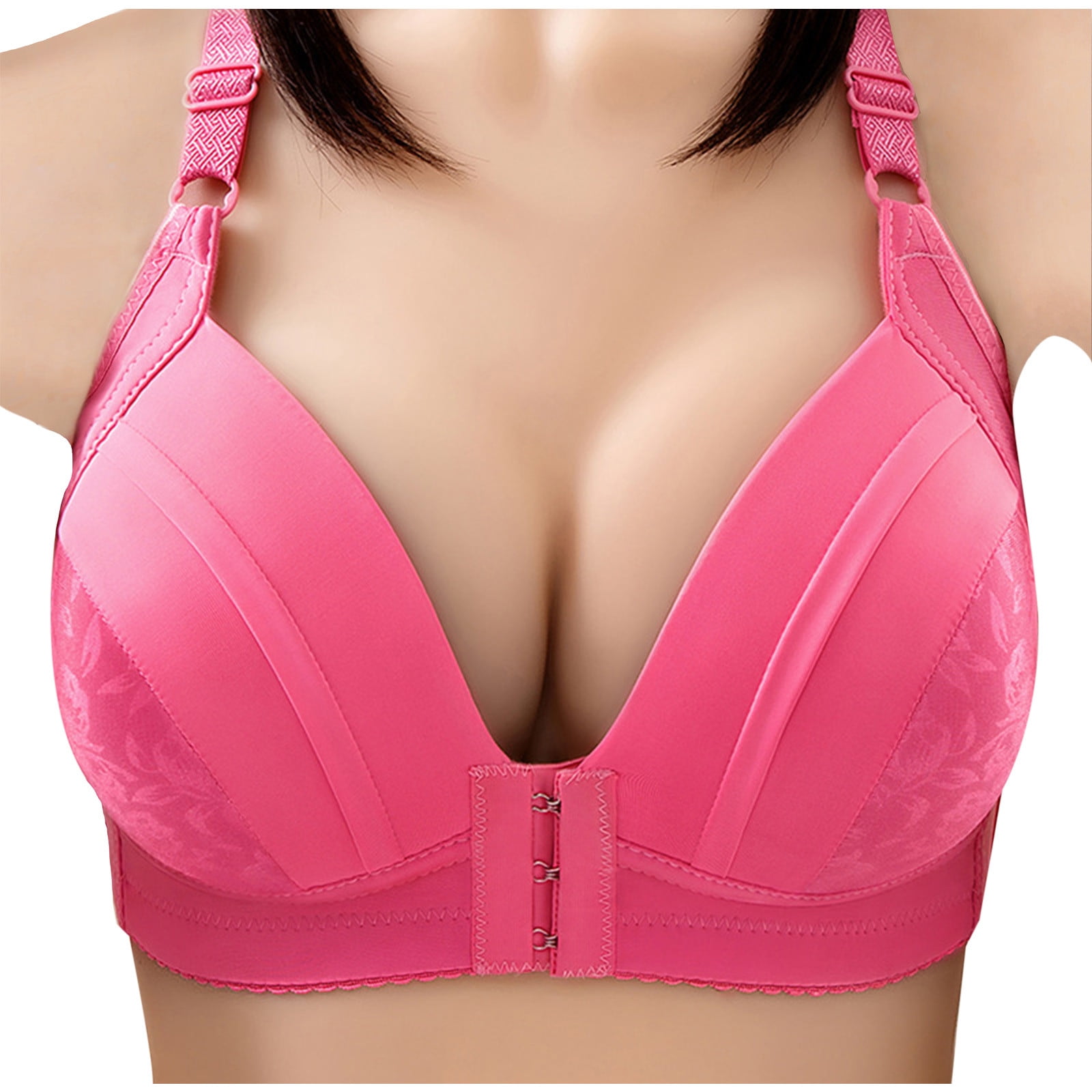 Bras for Women Front Closure Push Up Bras for Women Plus Size Without  Underwire Lace Bras 2pack(Size:7X-Large,Color:P022) : : Clothing,  Shoes & Accessories