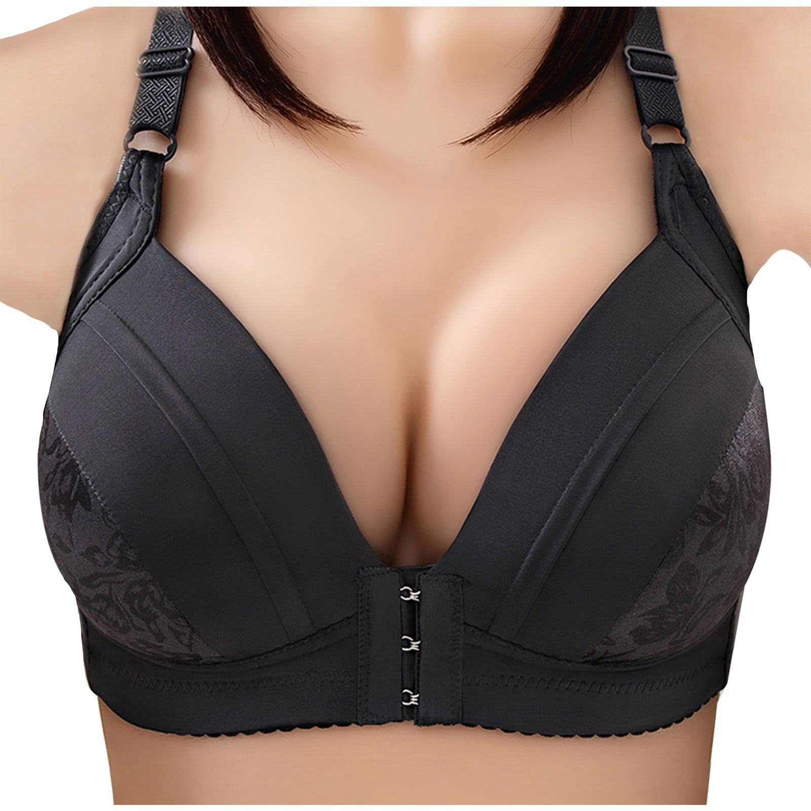 HGps8w Front Closure Plus Suze Bras for Women, Wirefree Back