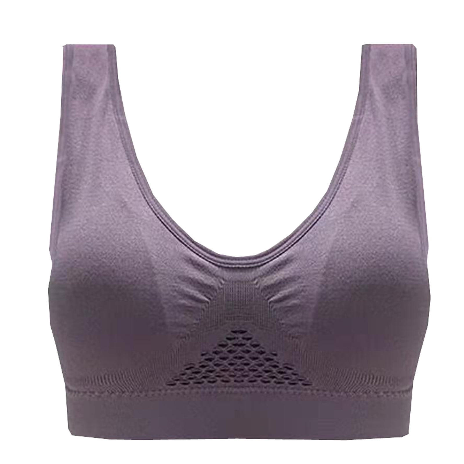 Hfyihgf On Clearance Mesh U Back High-Impact Sports Bras for Womens Plus  Size Comfort Seamless Pullover Bra with Built-In Cups(Purple,XL)