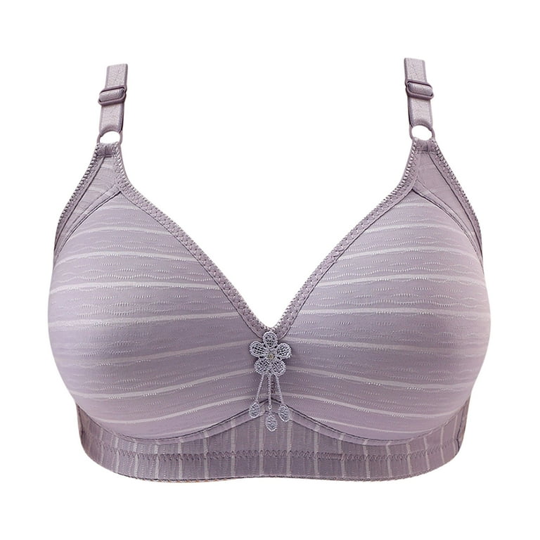 Hfyihgf On Clearance Push Up Shaping Everyday Bras for Women Wireless  Unpadded Comfort Full Cup Minmizer Wire-Free Bra(Purple,S) 