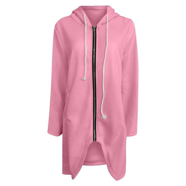 Hfyihgf Plus Size Hoodies Coats for Women Trendy Zip Up Hooded