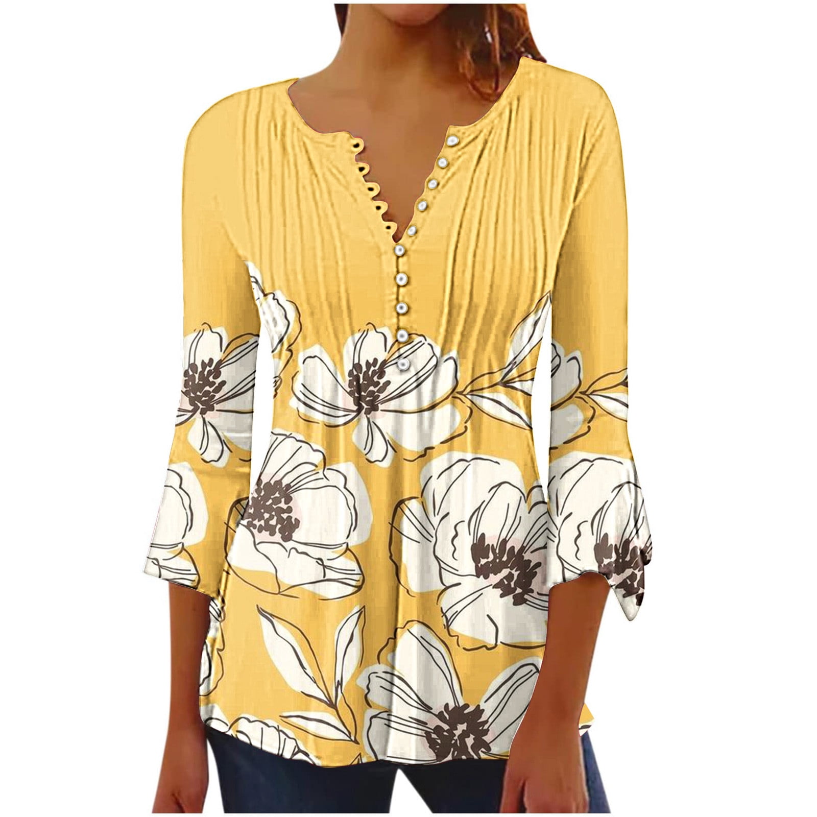 yellow t shirt women's walmart