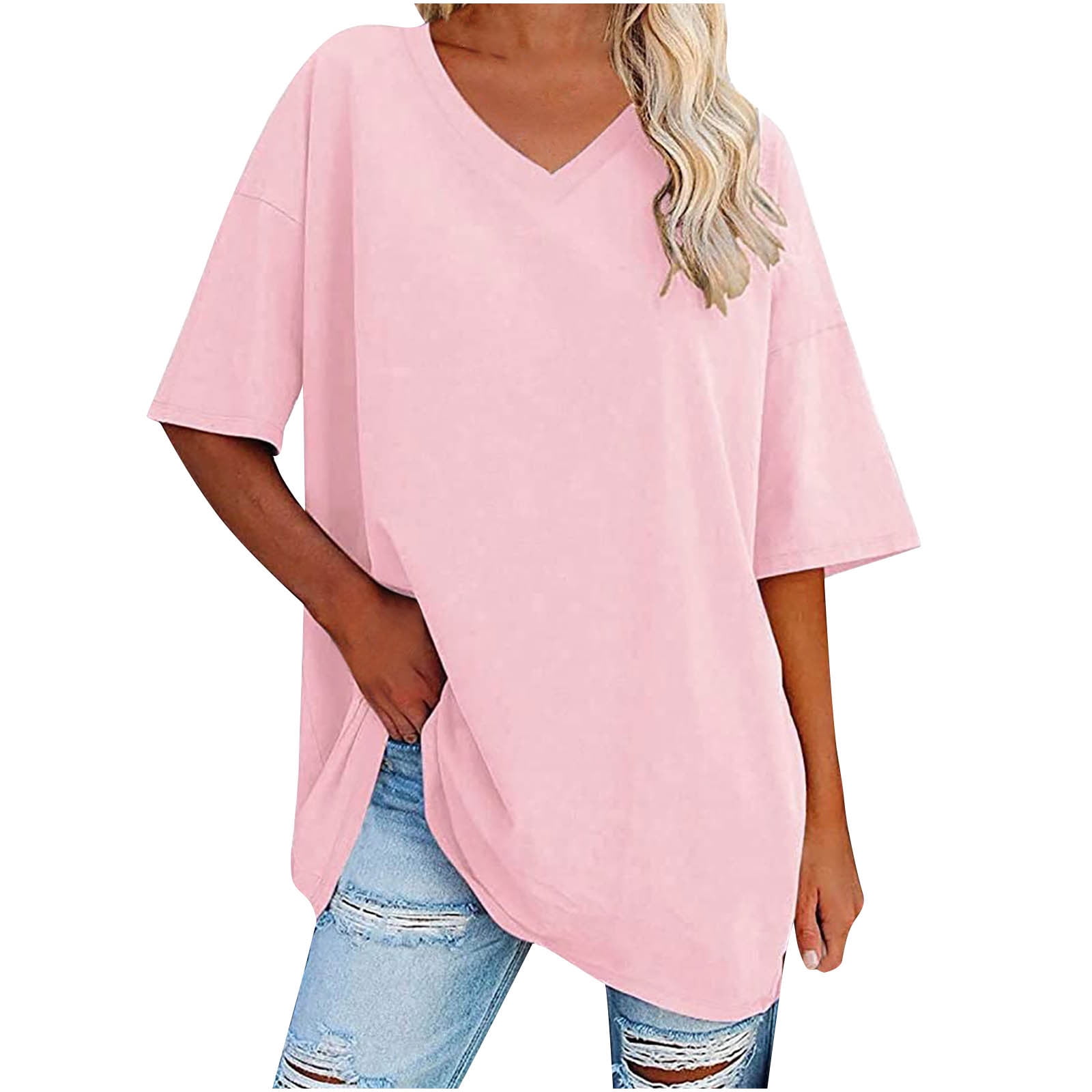 Hfyihgf Reduce Price Womens Oversized T Shirts Vintage Cotton Drop