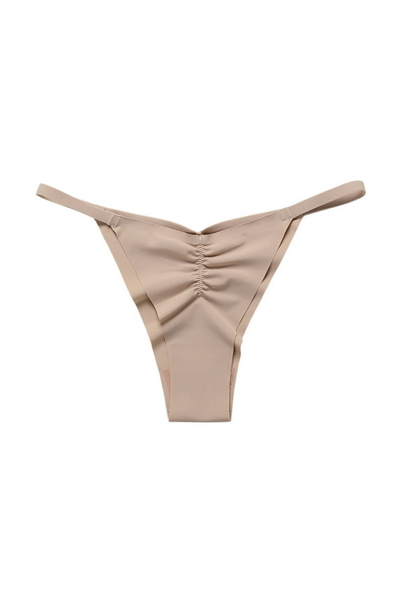 Seamless Underwear for Women Sexy G-String Tongs High Cut V-String Bikini No Show Low Waist Brief Panties