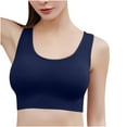 thumbnail image 1 of Hfyihgf Sports Solid Bras for Women Longline Medium Support Push-Up Fitness Yoga Bra Wirefree Padded Sports Bra with Adjustable Cross Straps 1#Blue M, 1 of 5