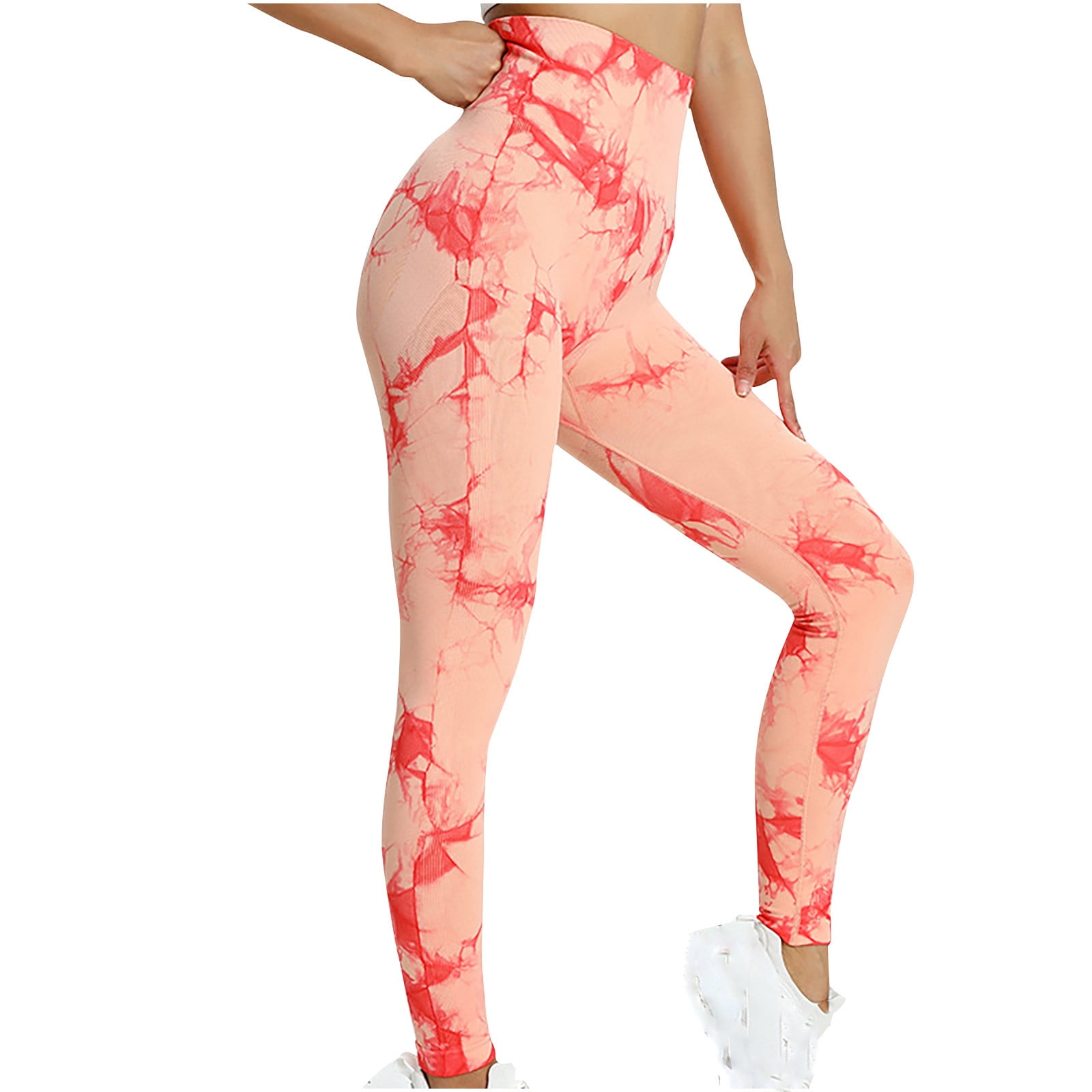 Rainbow Fuchsia Tie Dye Women Leggings Side Pockets, Printed Yoga Pant –  Starcove Fashion