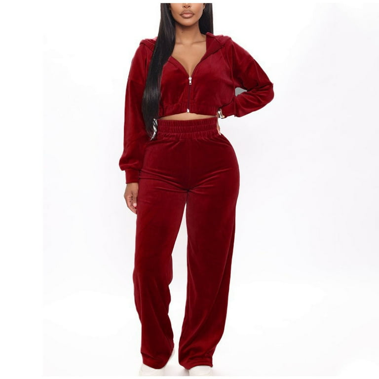 Diamonds Juicy Tracksuit Velvet 2 Piece Set Women Autumn Winter Long Sleeve  Zipper Hooded Jacket Top Sweatpants Jogging Suit - Pant Sets - AliExpress