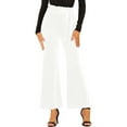 thumbnail image 1 of Hfyihgf Women High Waist Velvet Pants Casual Bow-Knot Belt Stretch Wide Leg Long Palazzo Pants Trousers Regular Size(White,XL), 1 of 7