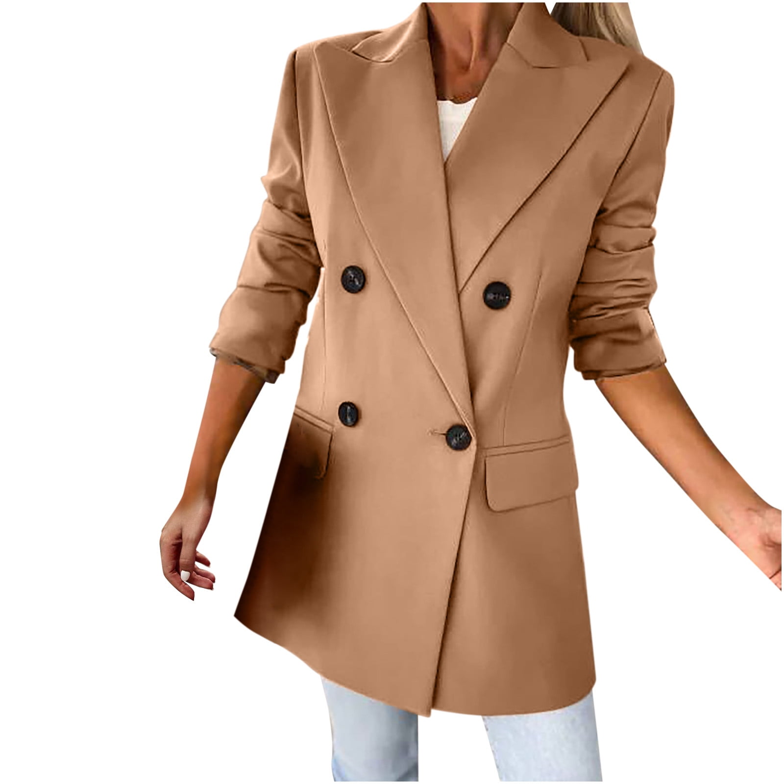 Orly Collection Made by Obadiah Collection Womens Double Breasted Blazer Long Sleeves Blazer Jackets for Women Gold Button Blazer Jackets for Women Blazers for Work