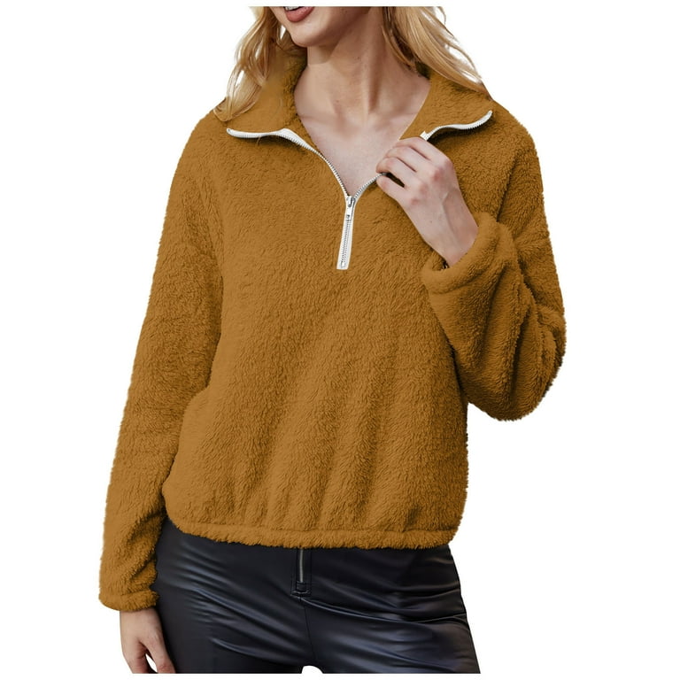 Walmart womens shop fuzzy quarter zip