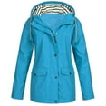 thumbnail image 1 of Hfyihgf Women's Mountaineering Ski Jacket Windproof Snow Warm Drawstring Hooded Coats Jacket Plus Size Winter Zipper Overcoat Light blue L, 1 of 4