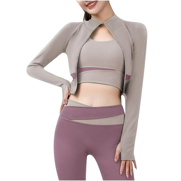 Alo Yoga Lavender Cropped Long-Sleeve