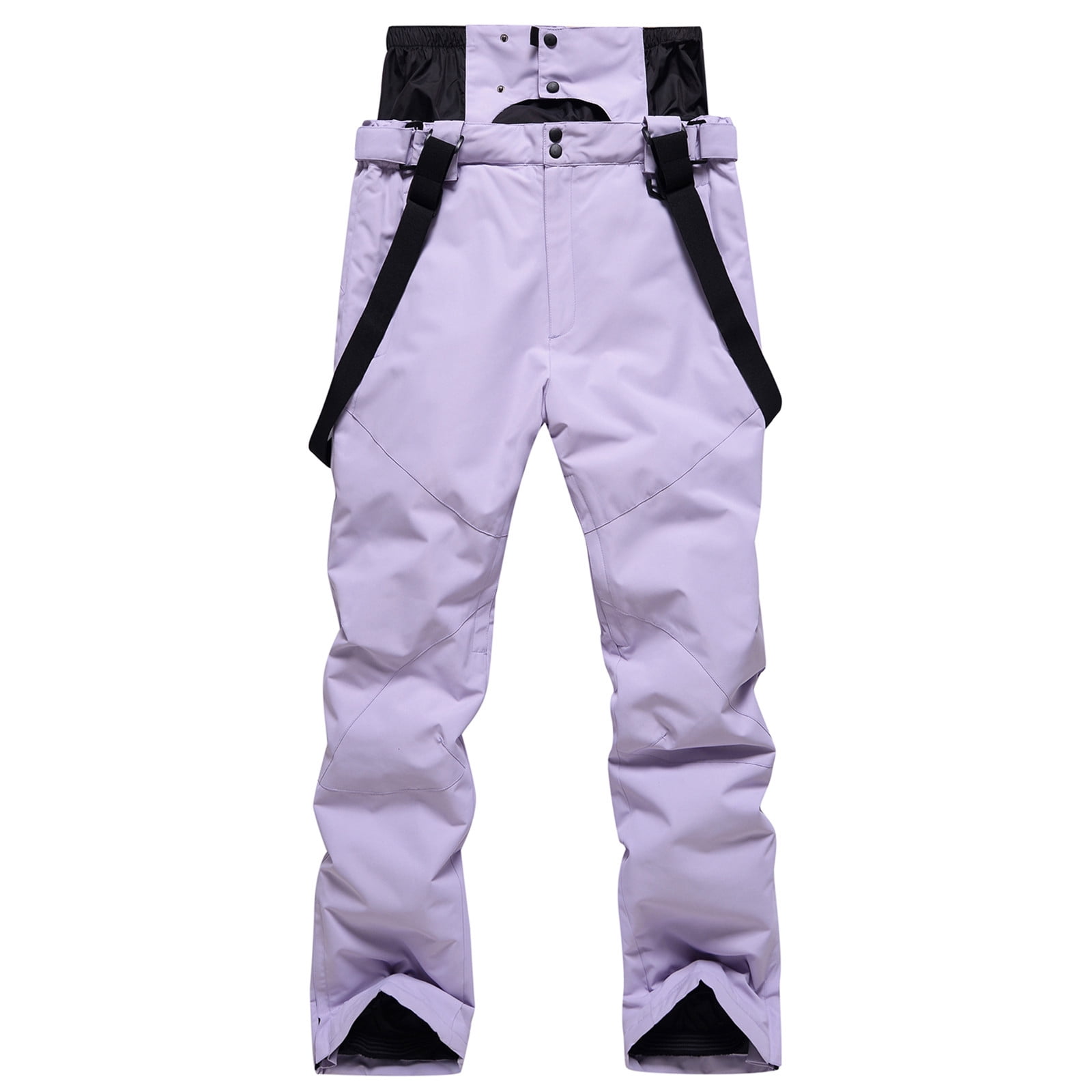 Hfyihgf Women's Unisex Winter Snow Bibs Waterproof Insulated Snowboard  Overalls Outdoor Ski Pants with Zipper Pockets(Pink,XL) 