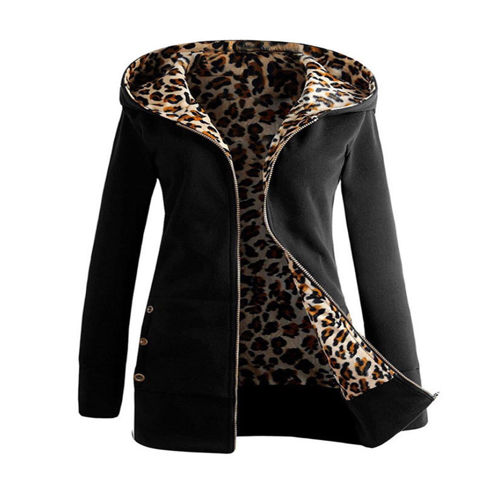 Leopard hotsell hooded coat