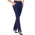 thumbnail image 1 of Hfyihgf Women's Yoga Dress Pants Stretchy Work Slacks Business Casual Straight-Leg Bootcut Pull on Trousers, 1 of 6