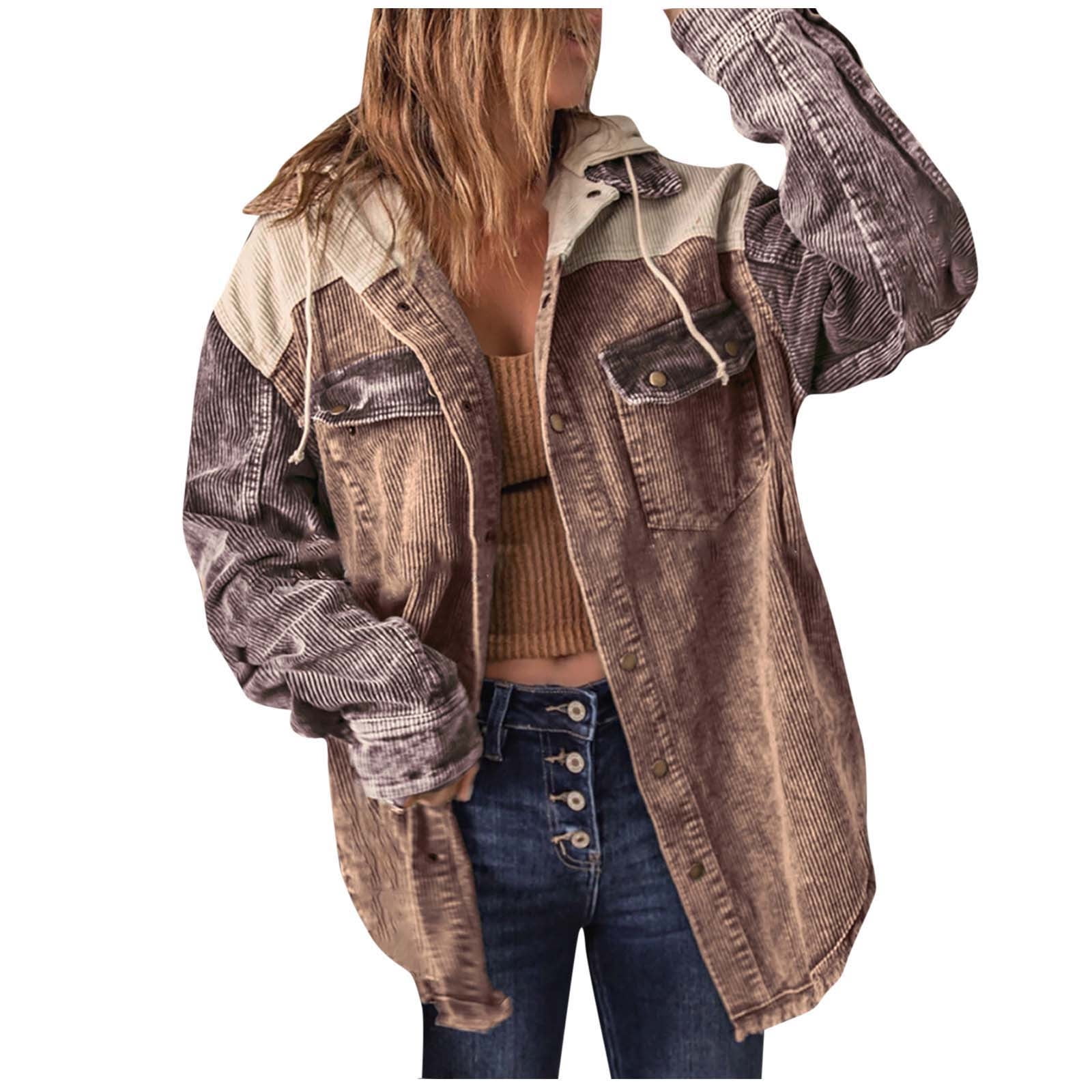Dyegold Shackets For Women 2023 Teen Girls Oversized Shacket Fleece Jacket  Women Full Zip Cotton Long Sleeve Clearance Sale 2023 ​Oversized Jacket For  Women 