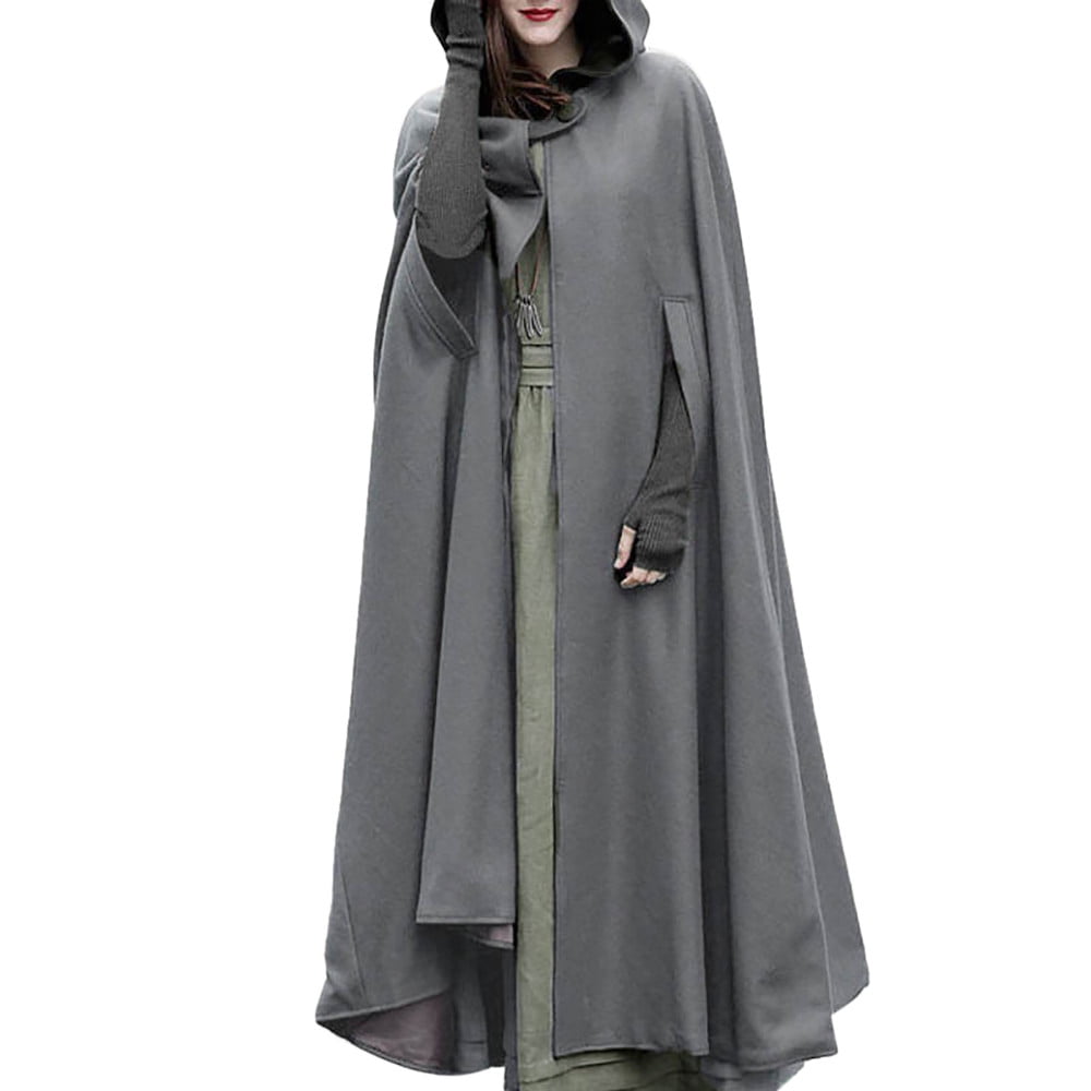 Hfyihgf Womens Gothic Hooded Open Front Poncho Cape Coat Hfyihgf Womens Gothic Hooded Open Front Poncho Cape Coat