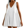 thumbnail image 1 of Hfyihgf Womens Summer Sleeveless Mini Dress Casual Loose V Neck Sundress Beach Tank Dresses with Pockets, 1 of 7