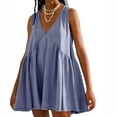 thumbnail image 1 of Hfyihgf Womens Summer Sleeveless Mini Dress Casual Loose V Neck Sundress Beach Tank Dresses with Pockets, 1 of 8