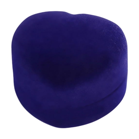 PureCasa 1 Pc Small Gift Boxes Velvet Ring Box Heart-Shaped Flip Lid Jewelry Proposal Ring Box Jewelry Gift Packaging Storage Box, Blue