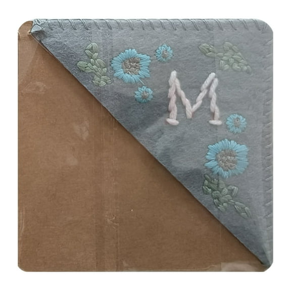 PureCasa 1PC Embroidered Letter Bookmark Simple Retro Book Markers, Non-Woven Fabric Page Corner Bookmarks for Men Women Birthday Gifts, Winter, M