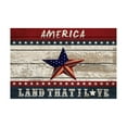 thumbnail image 1 of Hgallory 4th of July Abstract Doormats, Patriotic Retro Americana Door Mat Non-Slip Polyester Floor Mats, Independence Day Washable Entryway Mats Mini Rug, 16"x24", 1PC, Rectangle, H, 1 of 3