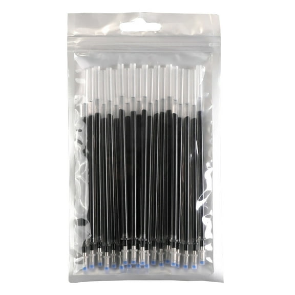 PureCasa 50PCS Gel Pen Refills Needle Fine Point Replacement Ink Pen Refills for Daily Writing, Office Stationery, 20ml Per Refills, Black Ink