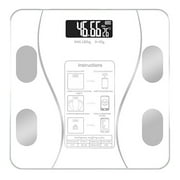 PureCasa Bluetooth Smart Scale with LED Display for Body Weight & Body Composition, High Accurate Digital Bathroom Scale, Sync with App, USB Rechargeable, 10.2"x10.2"x1.2", 1PC, White