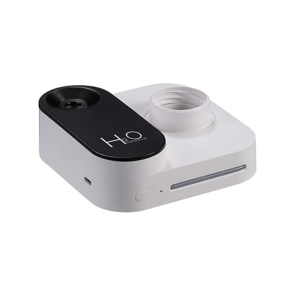 PureCasa Camera Shaped Rechargeable USB Humidifer 50ml Atomizer, Mini 1200mAh Battery Atomizing Small Personal Portable Handheld Humidifiers 30-40ml/h Sprayer, 1PC, White, 4"x4"x1.4"