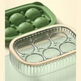 thumbnail image 1 of Hgallory Circular Large Ice Ball Tray Molds with Lids, Quick Freezing & Easy Demoulding, Household Homemade Food Grade Silicone Ice Ball Mould Maker, 5.1"x3.5"x1.4", 1 Pack, Green, 1 of 9