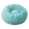 thumbnail image 1 of Hgallory Comfortable Soft Dog Cat Bed for Autumn Winter, Cloth Plush Resilient Fluffy Pet Bed Kennel, Cushion Sleeping Pad for Small Cats Dogs, Home Decor, Round, 1 Pack, L 28"x28"x8", Green, 1 of 5
