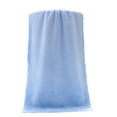 thumbnail image 1 of Hgallory Coral Velvet Solid Trimmed Kids Bath Towel for Shower, Child Bath Towels Polyester Hand Towel Cozy Face Towel for Bathroom, Home Supplies, 19.7"x39.4", Rectangle, 1PC, Blue, 1 of 9