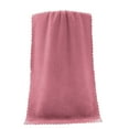 thumbnail image 1 of PureCasa Coral Velvet Solid Trimmed Kids Bath Towel for Shower, Child Bath Towels Polyester Hand Towel Cozy Face Towel for Bathroom, Home Supplies, 19.7"x39.4", Rectangle, 1PC, Hot Pink, 1 of 9
