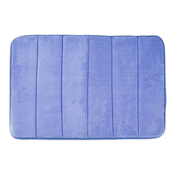Hgallory Cotton Thick Floor Mats for Bedroom Living Room, Velvet Non-Slip Floor Rugs for Entrance Sofa side, Home Decor Solid Color Floor Doormat Welcome Mats, 16"x24", 1 Pack, Blue, Rectangle