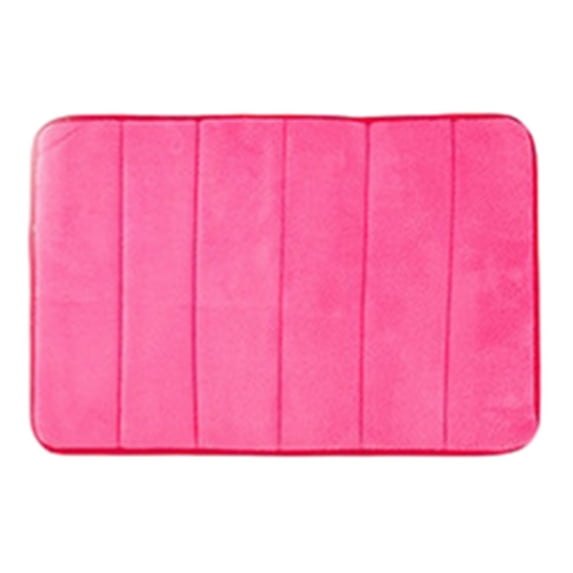 Hgallory Cotton Thick Floor Mats for Bedroom Living Room, Velvet Non-Slip Floor Rugs for Entrance Sofa side, Home Decor Solid Color Floor Doormat Welcome Mats, 16"x24", 1 Pack, Pink, Rectangle