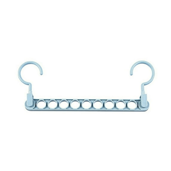 Hgallory Creative 9-Hole Clothes Hangers, Anti-Skid Multifunctional Clothes Hanger Closet Organizers and Storage, Space Saving Windproof Hook Rack for Dorm Apartment, 12.4"x5.1", 1 Pack, Blue