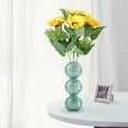 thumbnail image 1 of PureCasa Creative Colored Glass Transparent Vase, Home Decorative Vases for Artificial Plants and Hydroponic Flowers, Aesthetic Simple Style Decor, 6.5"x2.4"x7.1", 1 Pack, Blue, 1 of 6