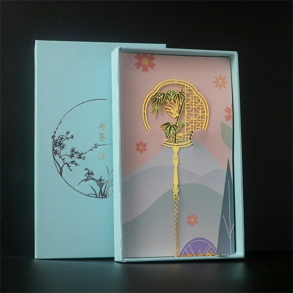 PureCasa Creative Metal Flower Hollow Bookmarks, Personalized Literary Colorful Aesthetic Artistic Bookmark with Gift Box, Gift for Birthday Holiday, 1PC