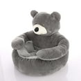 thumbnail image 1 of PureCasa Cute Bear Shaped Semi-Enclosed Soft Dog Cat Bed for Fall Winter, Short Plush Fluffy Pet Bed House Kennel, Thermal Sleeping Pad for Small Cats Dogs, Round, 1 Pack, 18"x18", Gray, 1 of 3