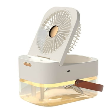 Hgallory Desk Fan Rechargeable Misting Mini Fan Sprayable, 2024 New Summer Supplies Quiet Portable Small Fans, Battery Operated Cooling Fans for Indoor Outdoor Home Office, 1 Pack, A