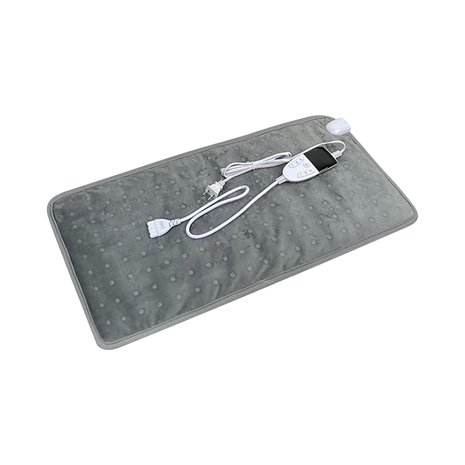PureCasa Electric Blanket for Adult Set Heating Pad for Foot /Feet/ Back/Warmer/Shoulders/Abdomen/Legs, 6 Temperature Adjustment Washable Fast Heated Blanket, Gray（With Remote Control）